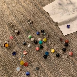 COPY - Ball rings silver includes 5 orbs